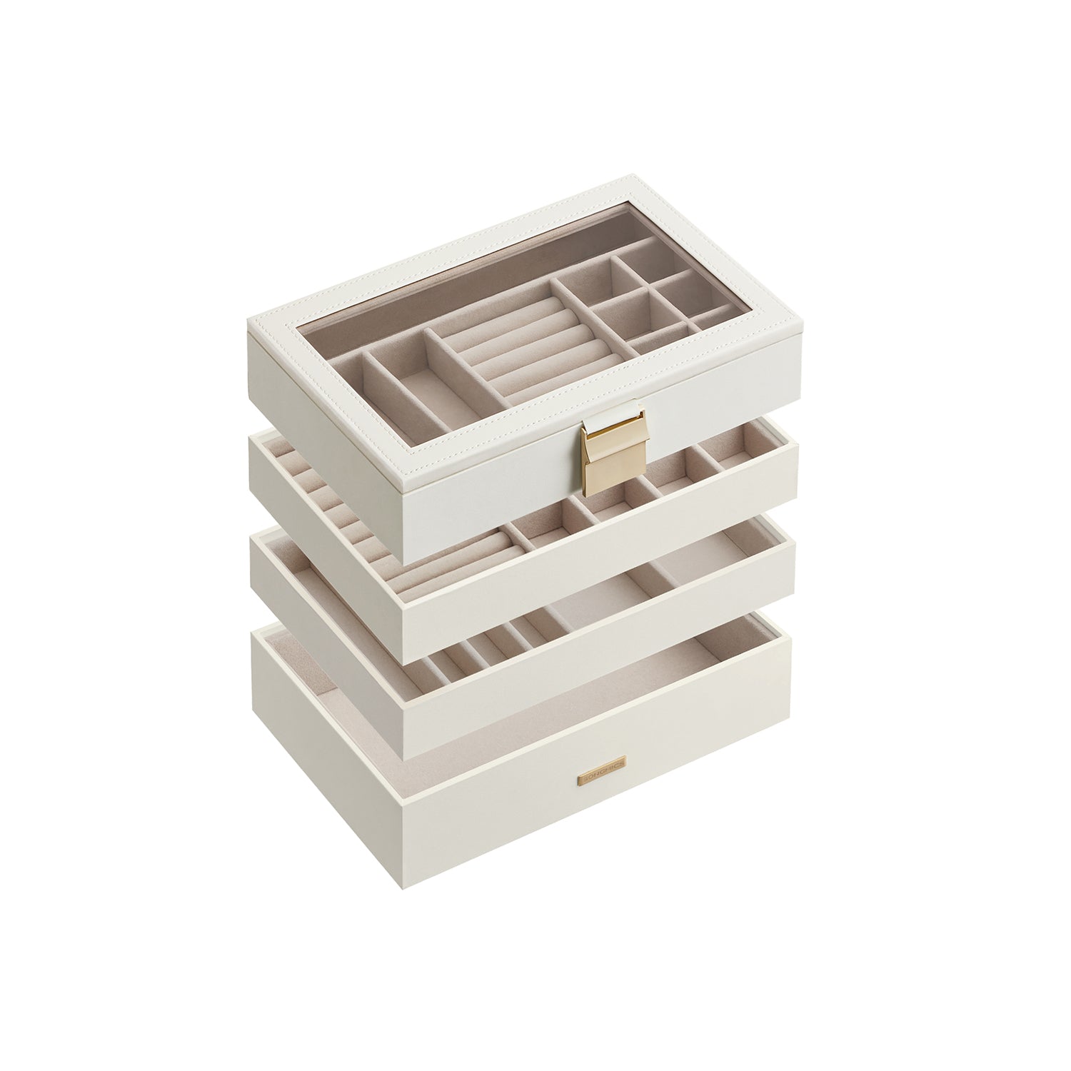 Stackable jewelry box - 4 levels