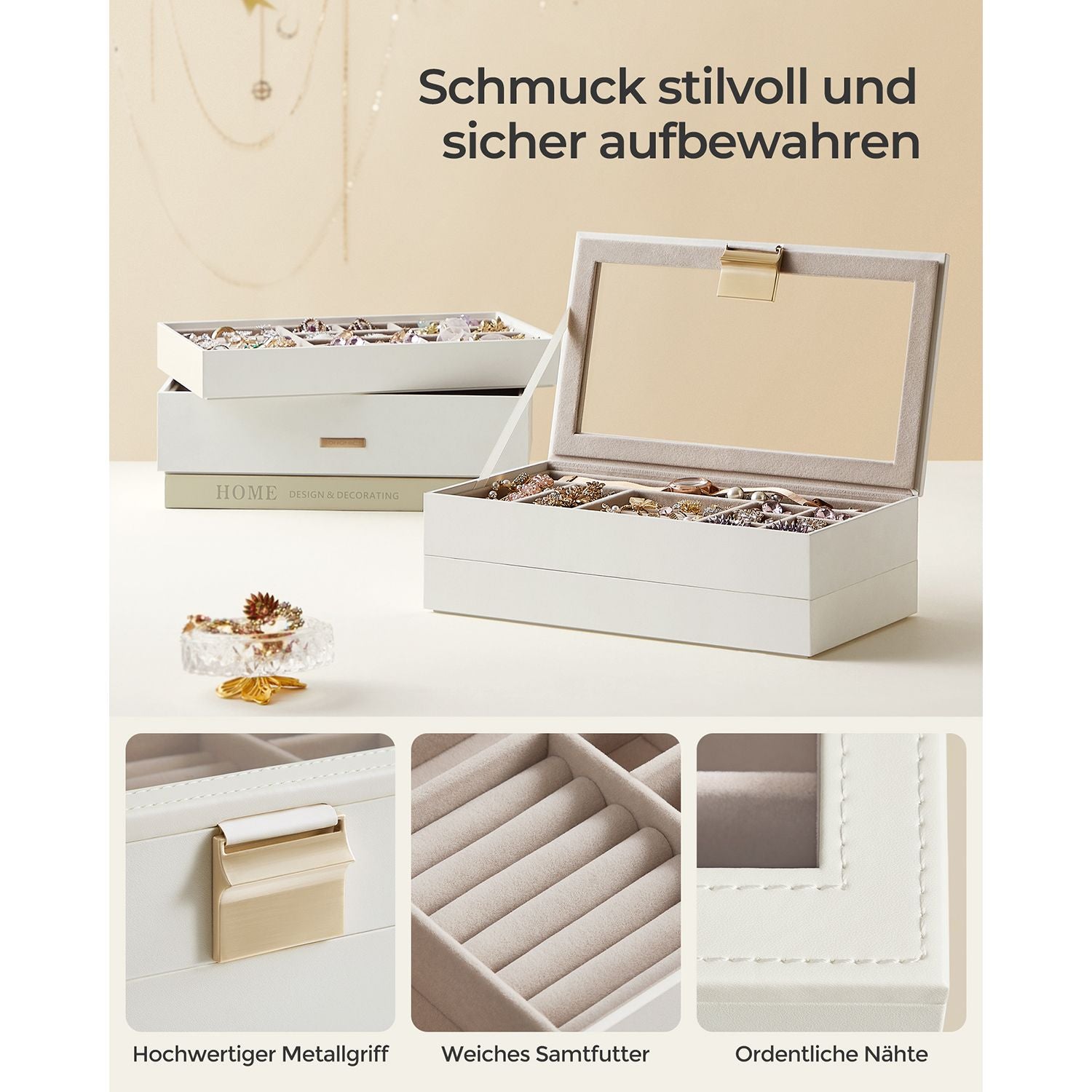Stackable jewelry box - 4 levels