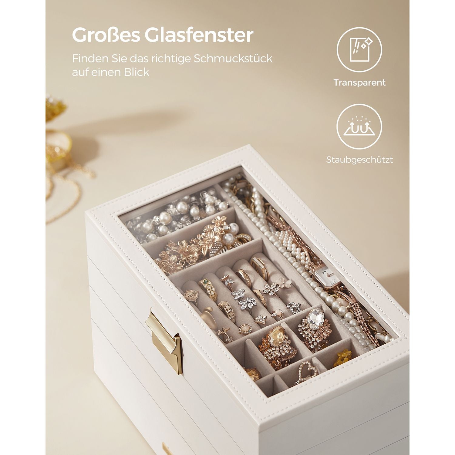 Stackable jewelry box - 4 levels
