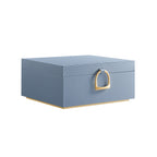 Jewelry box - 2 levels - with handle - flexible jewelry tray - black