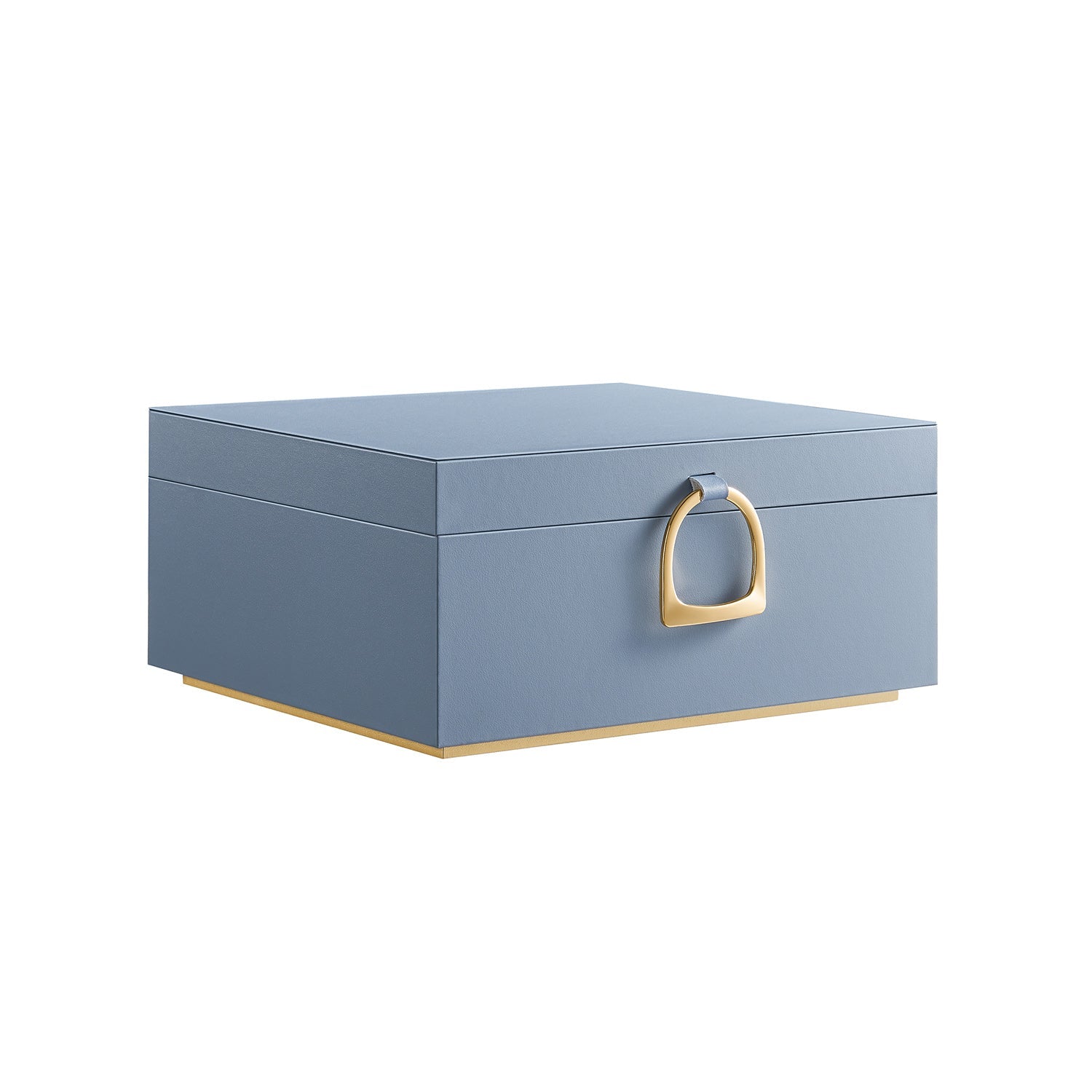 Jewelry box - 2 levels - with handle - flexible jewelry tray - black