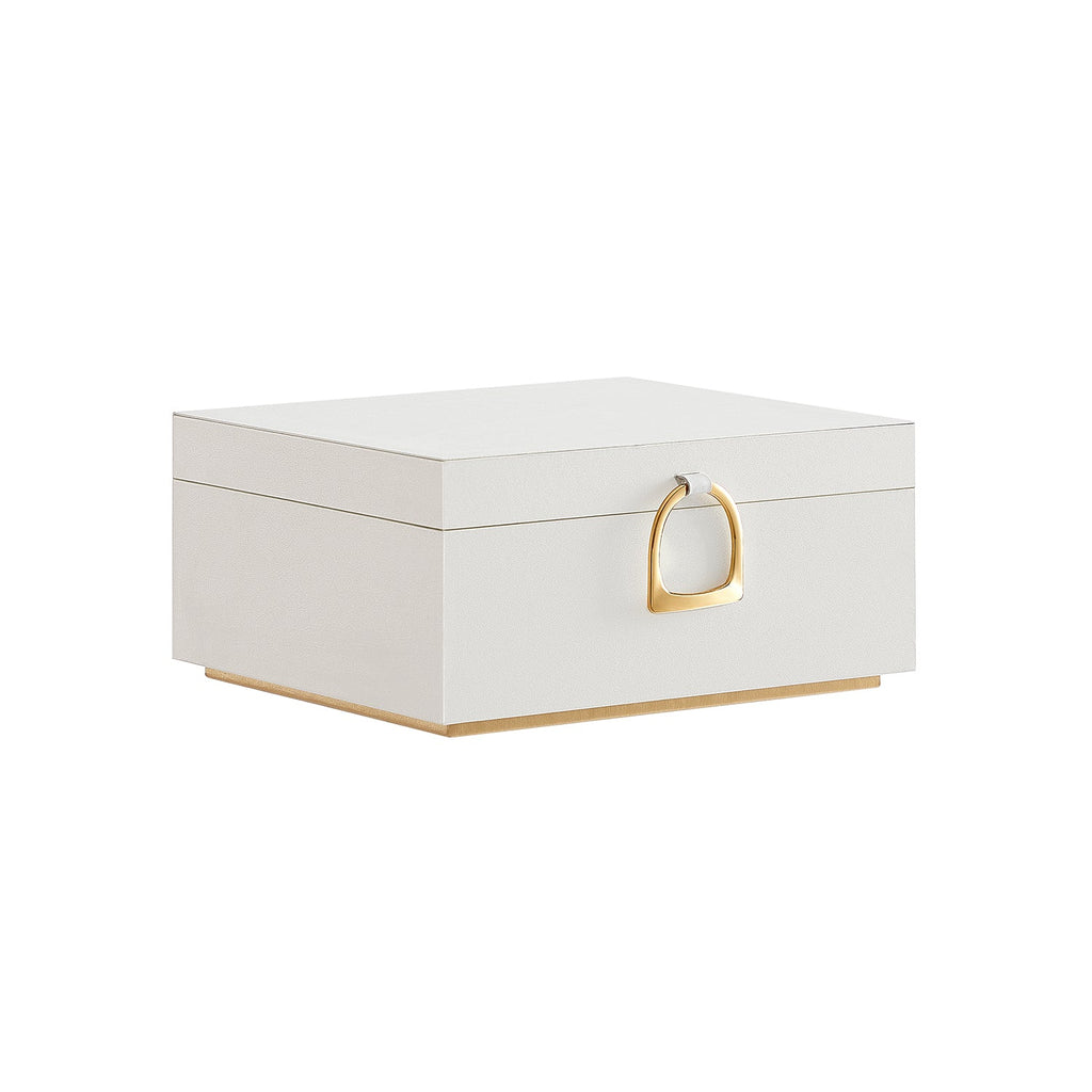 Jewelry box - 2 levels - with handle - flexible jewelry tray - black