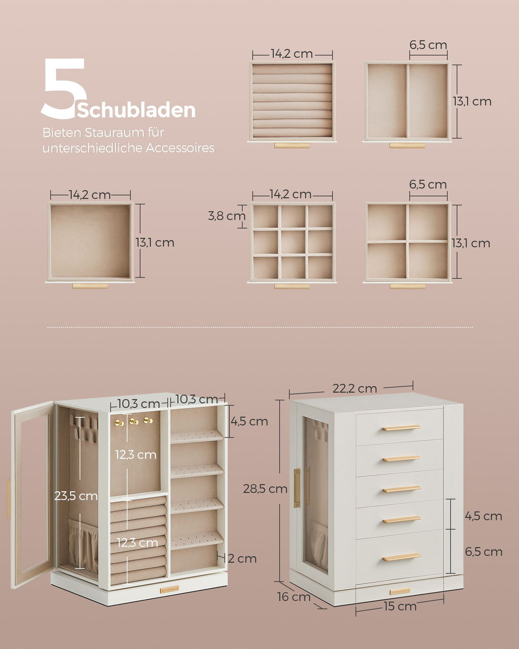 Jewelry box-Spacious-Open Design-Gift Idea-Wolkwit
