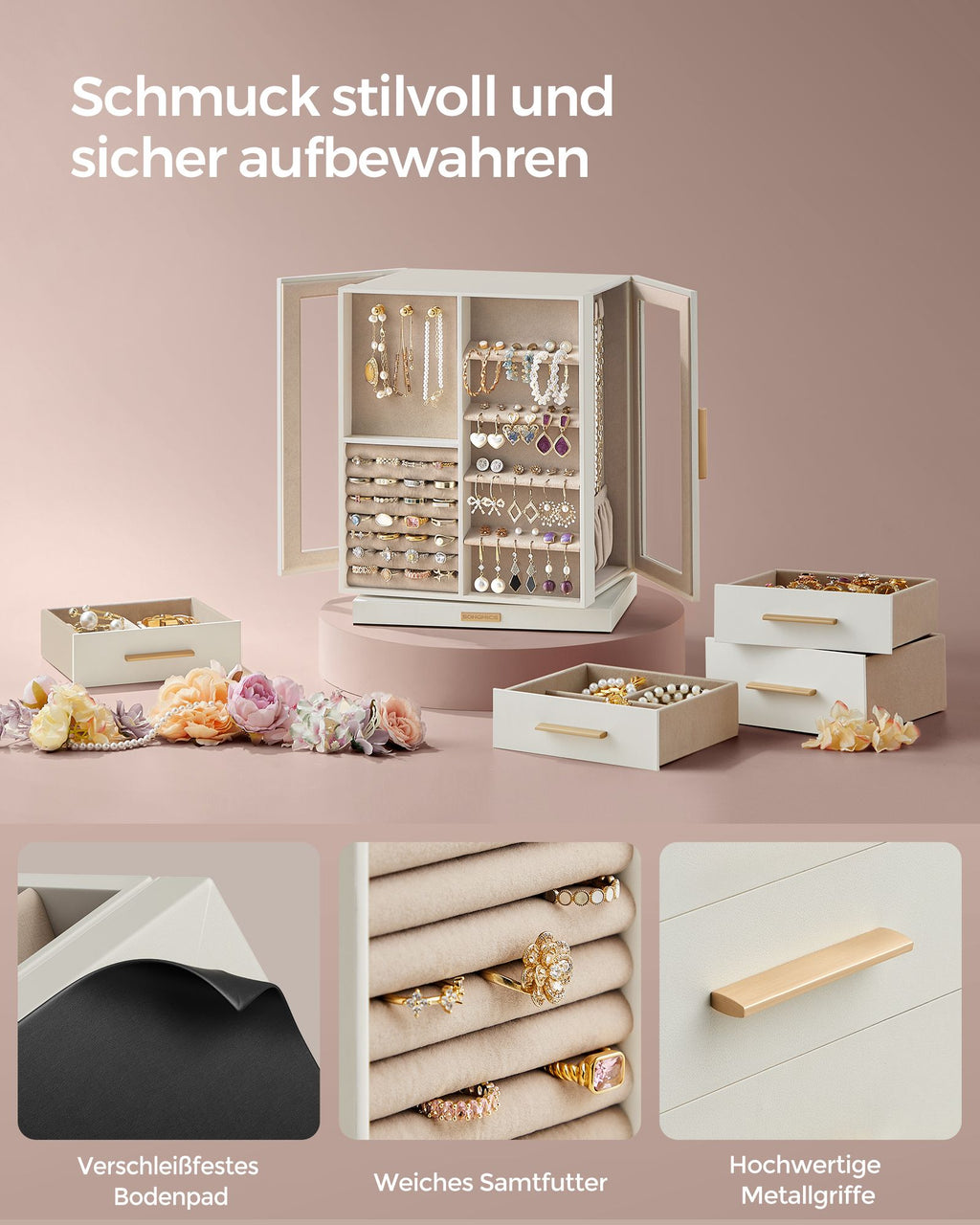 Jewelry box-Spacious-Open Design-Gift Idea-Wolkwit