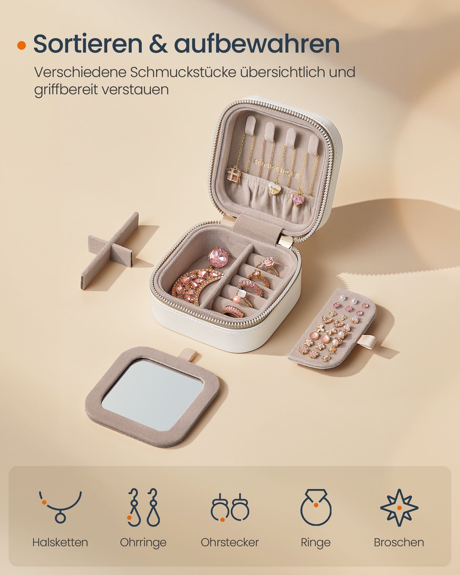 Songmics Home Anah Collection - Jewelry boxes Wolk White
