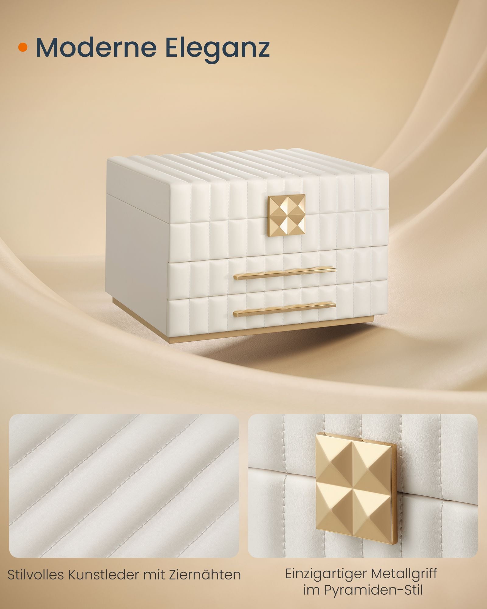 Songmics Home Anah Collection - Jewelry boxes with mirror 3 levels Wolkwit