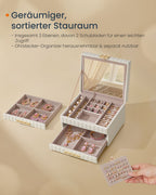 Songmics Home Anah Collection - Jewelry boxes with mirror 3 levels Wolkwit