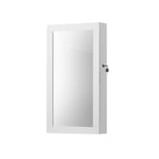 Jewelry cabinet - Hanging - with mirror - with lock - white
