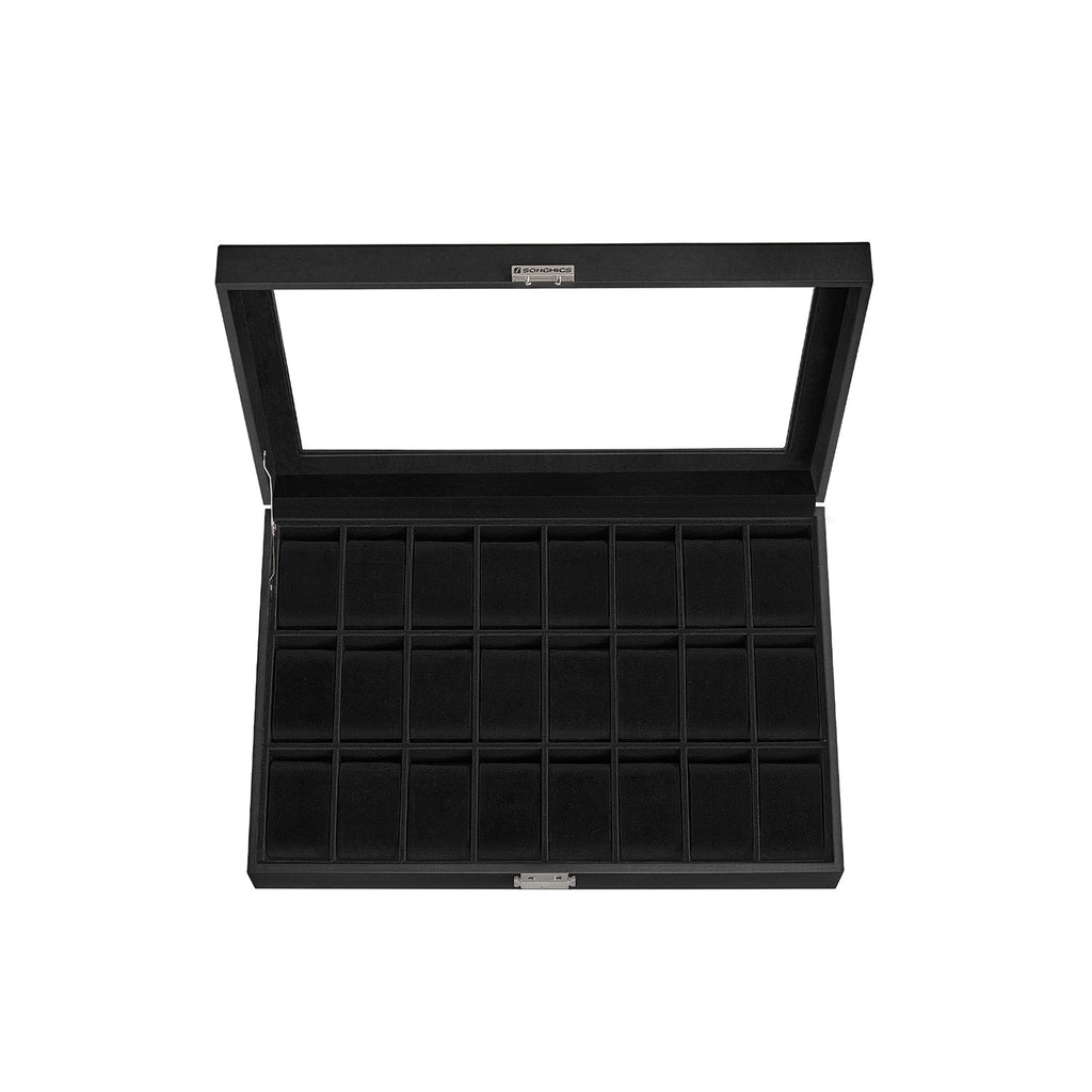 Watch box - Lockable - Organizer - Black