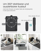 Drain rack with holders for silver black cutlery