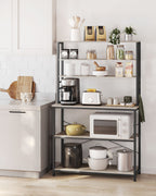 Kitchenplank 6 levels 40 x 100 x 167 cm Gray-black