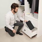 Foldable staircase - with non -slip mat - up to 150 kg - white