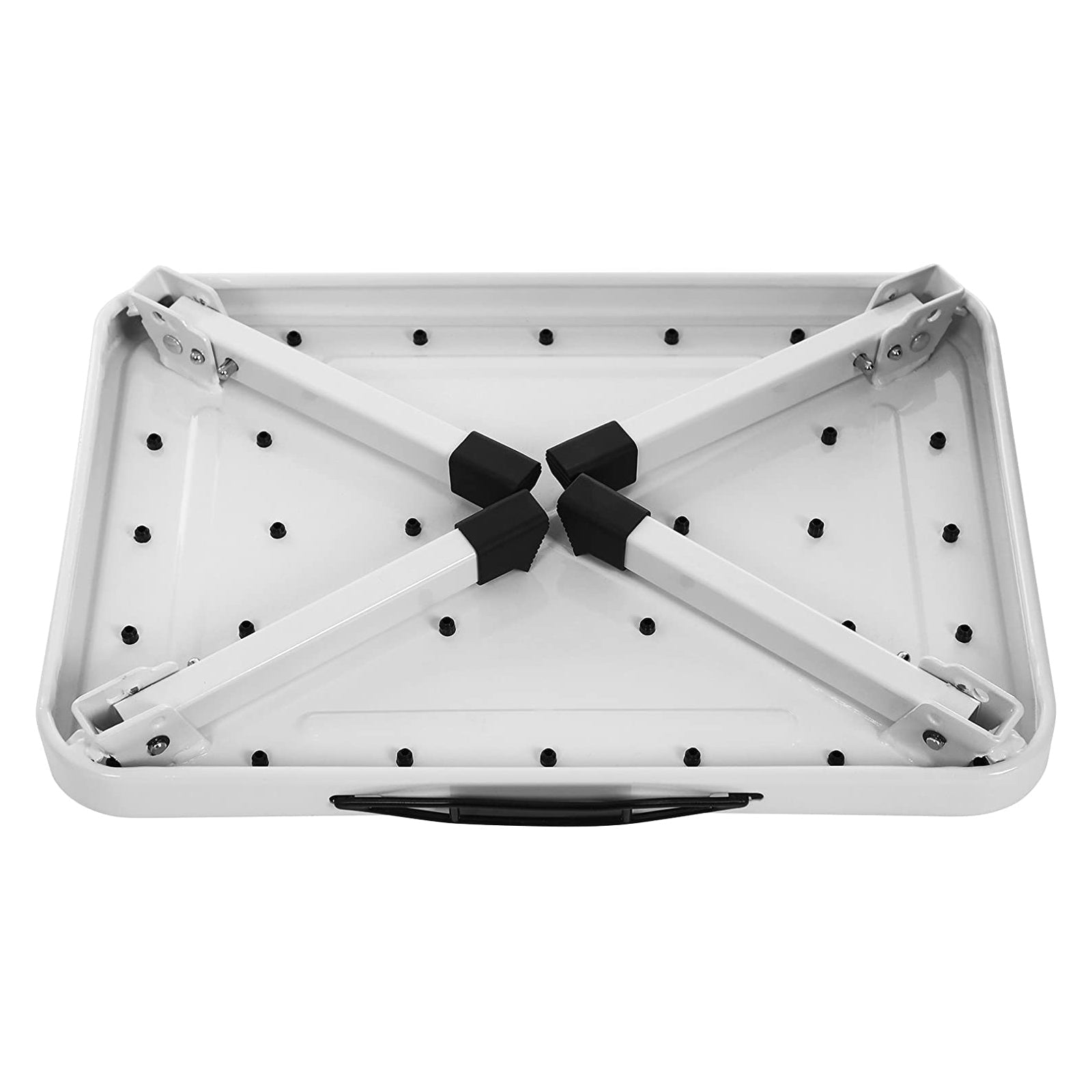 Foldable staircase - with non -slip mat - up to 150 kg - white