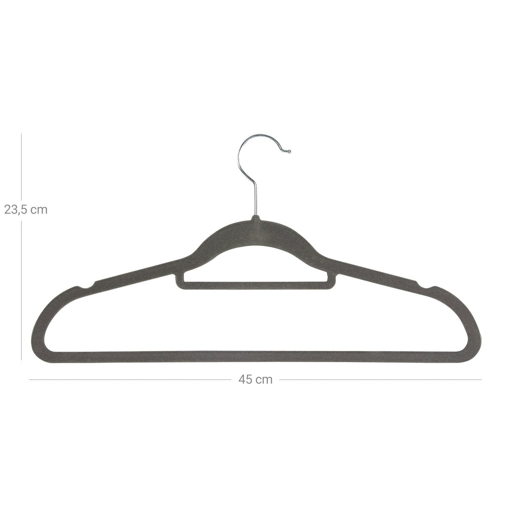Clothing hangers - velvet - anti -slip - set of 20