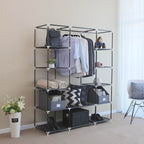 Wardrobe - Fabric wardrobe - 175 x 150 cm - Black