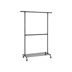 Clothing rack - Industrial Design - On Wheels - Laxable up to 110 kg - Black