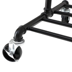 Clothing rack - Industrial Design - On Wheels - Laxable up to 110 kg - Black