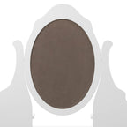 Dressing table-Make-up table-5 drawers-Rotating mirror-with stool-white