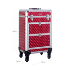 Make-up trolley-Aluminum cosmetic case-red