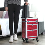 Make-up trolley-Aluminum cosmetic case-red