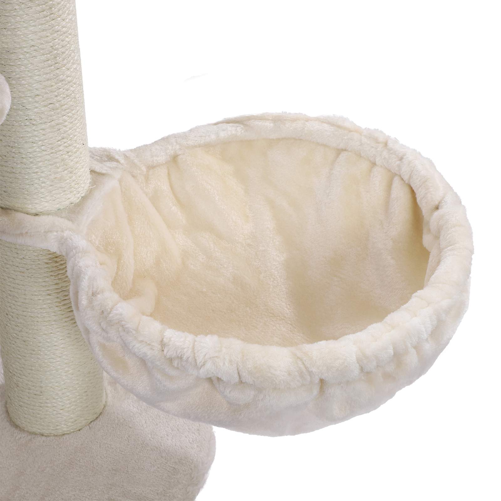 Scratching post - climbing tree - with platform, hammock and cave - cream