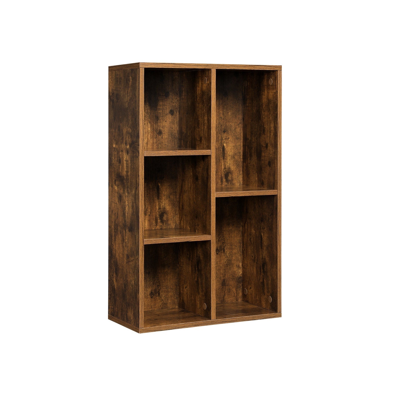 Bookcase - Standing bookshelf - 5 compartments - Living room cabinet - Brown