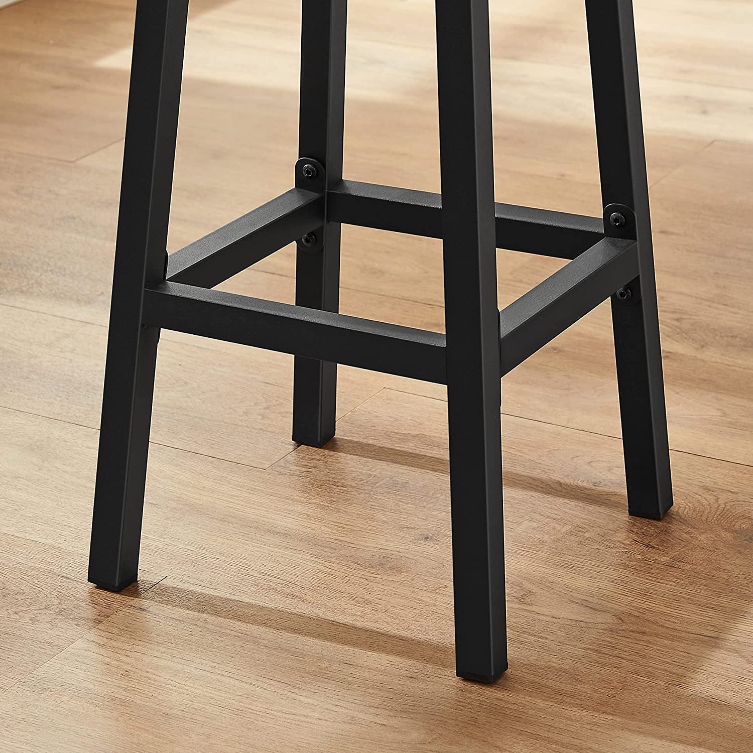 Bar stools - Set of 2 - Bar chairs - Height 65 cm - Round - With steel frame