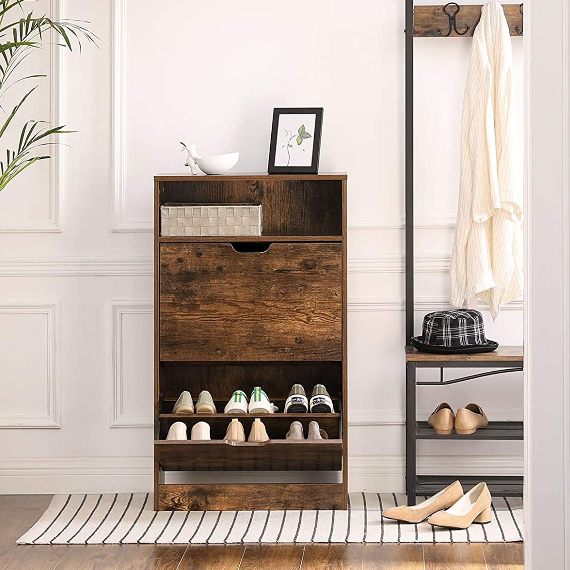 Shoe cabinet - Shoe rack - Shoe storage - Rustic Brown