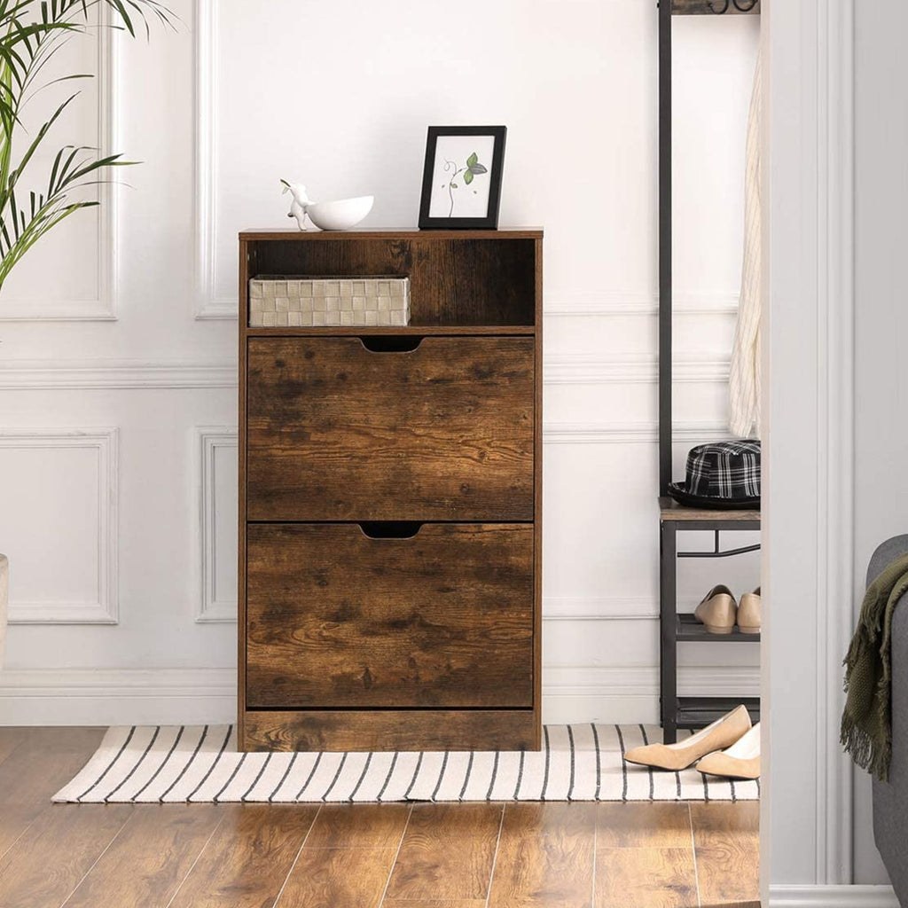 Shoe cabinet - Shoe rack - Shoe storage - Rustic Brown