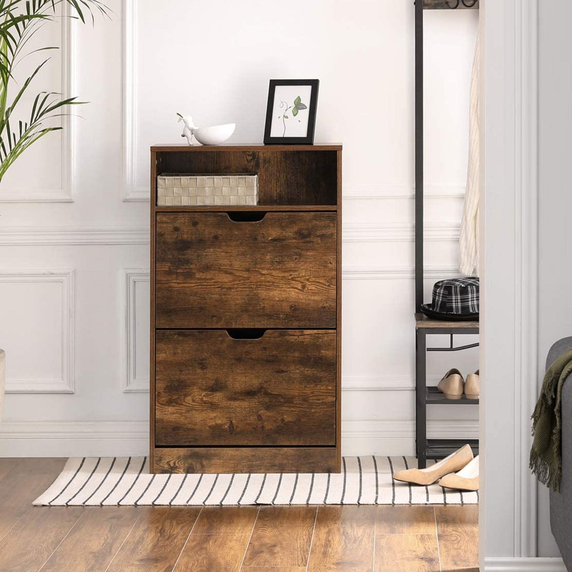 Shoe cabinet - Shoe rack - Shoe storage - Rustic Brown