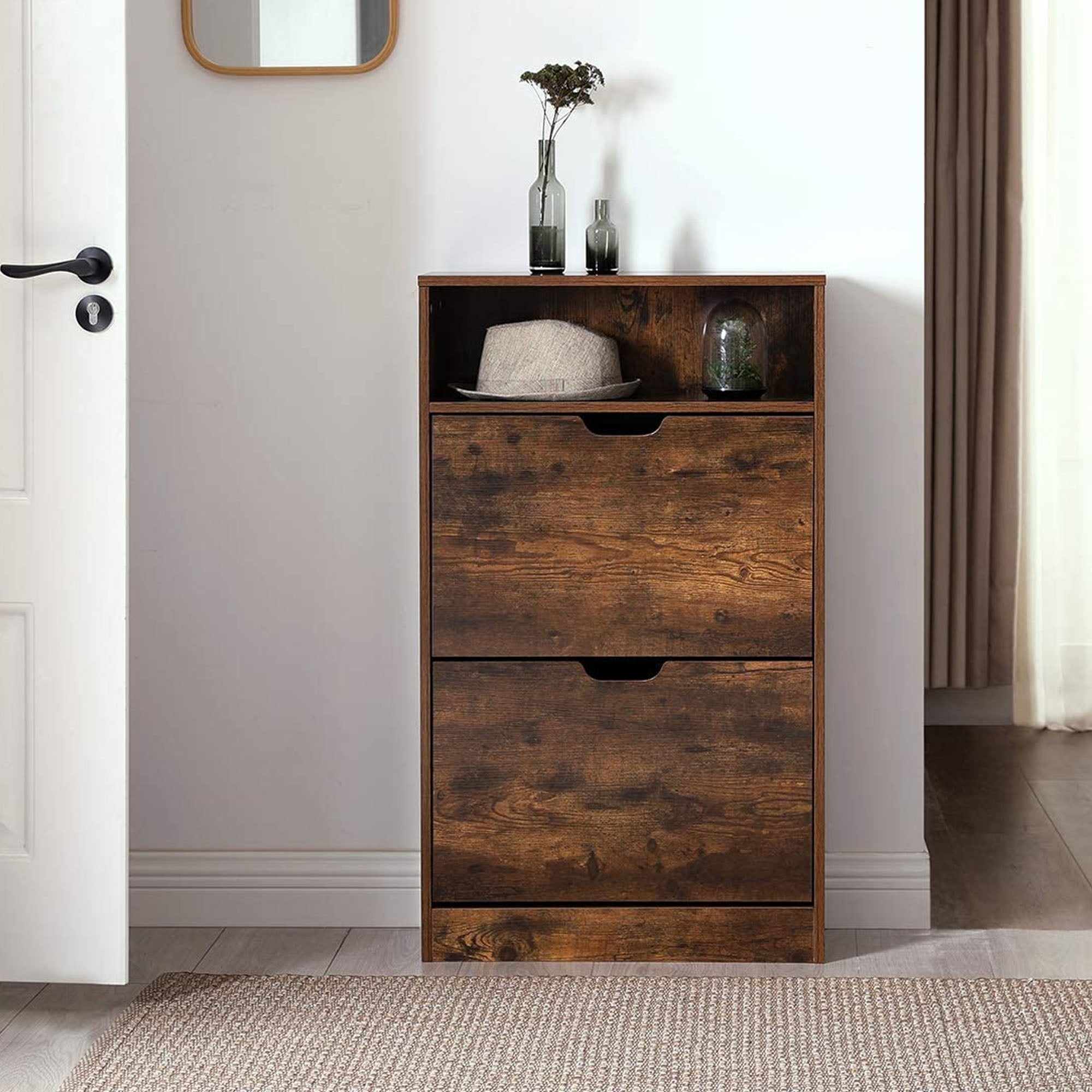 Shoe cabinet - Shoe rack - Shoe storage - Rustic Brown