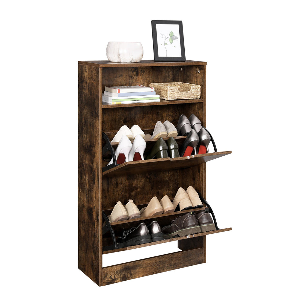 Shoe cabinet - Shoe rack - Shoe storage - Rustic Brown