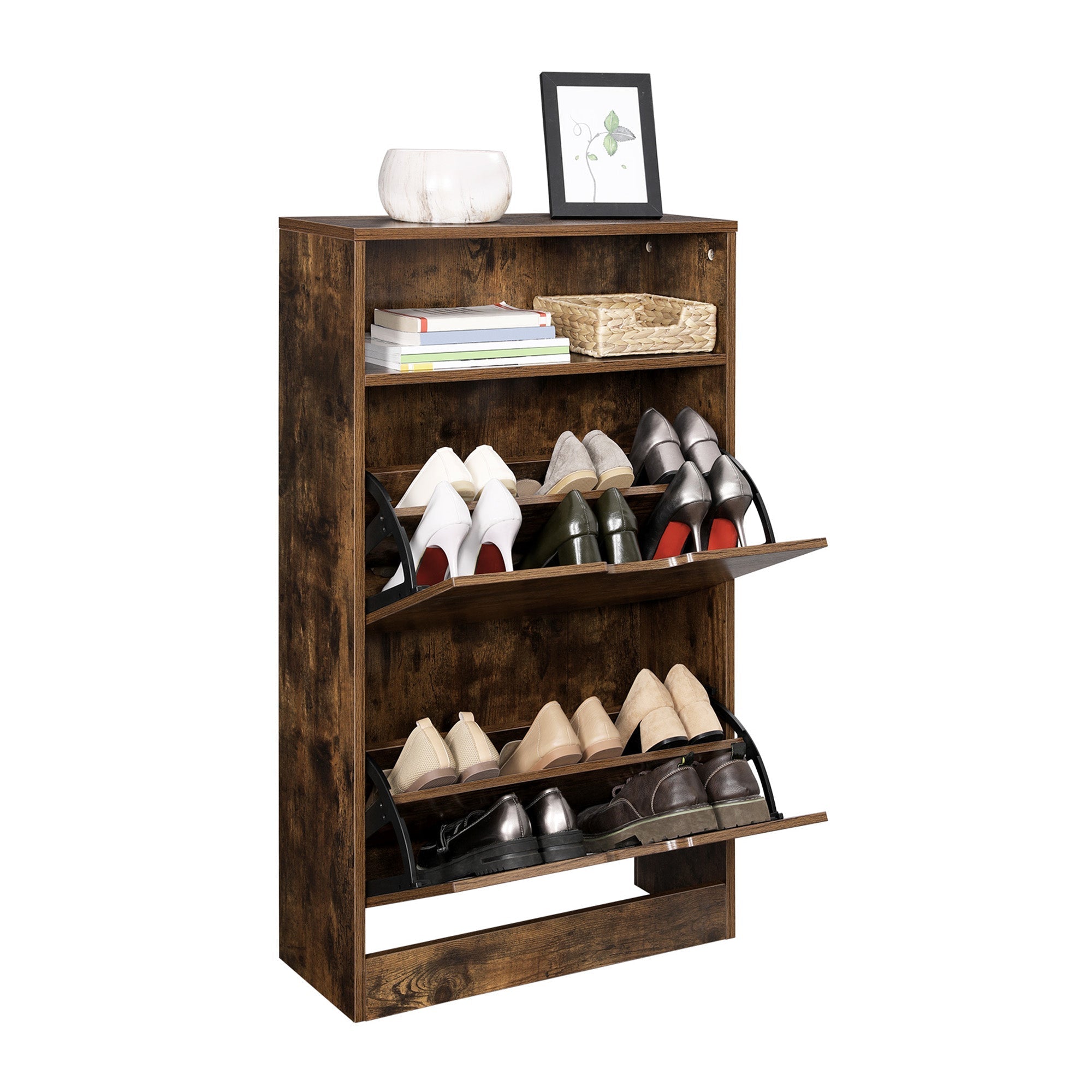 Shoe cabinet - Shoe rack - Shoe storage - Rustic Brown