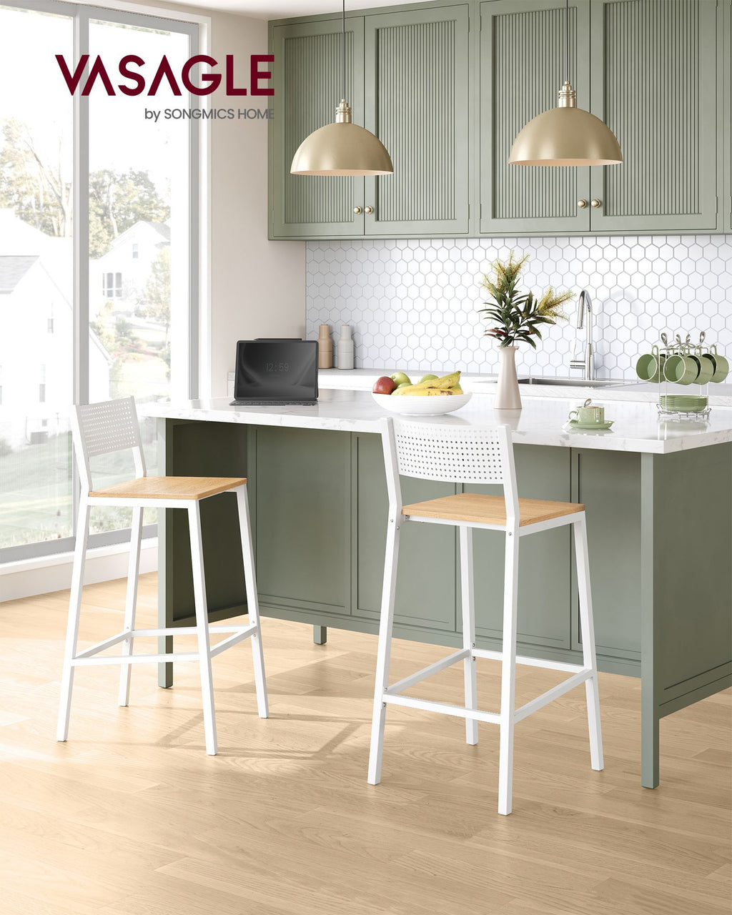 Bar stools - Industrial Design - Set of 2 - Beige