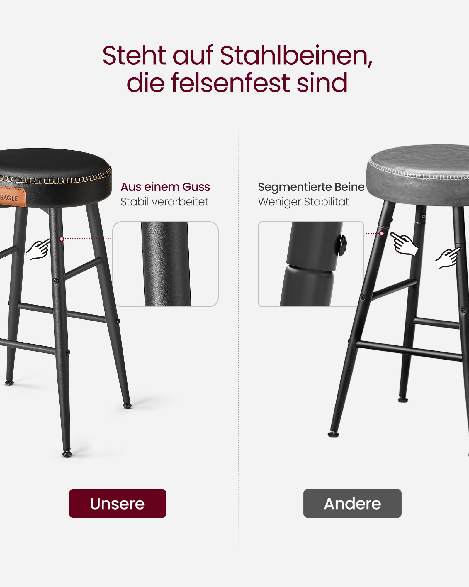 Ekho collection - Bar stools - Set of 2 - Industrial Design