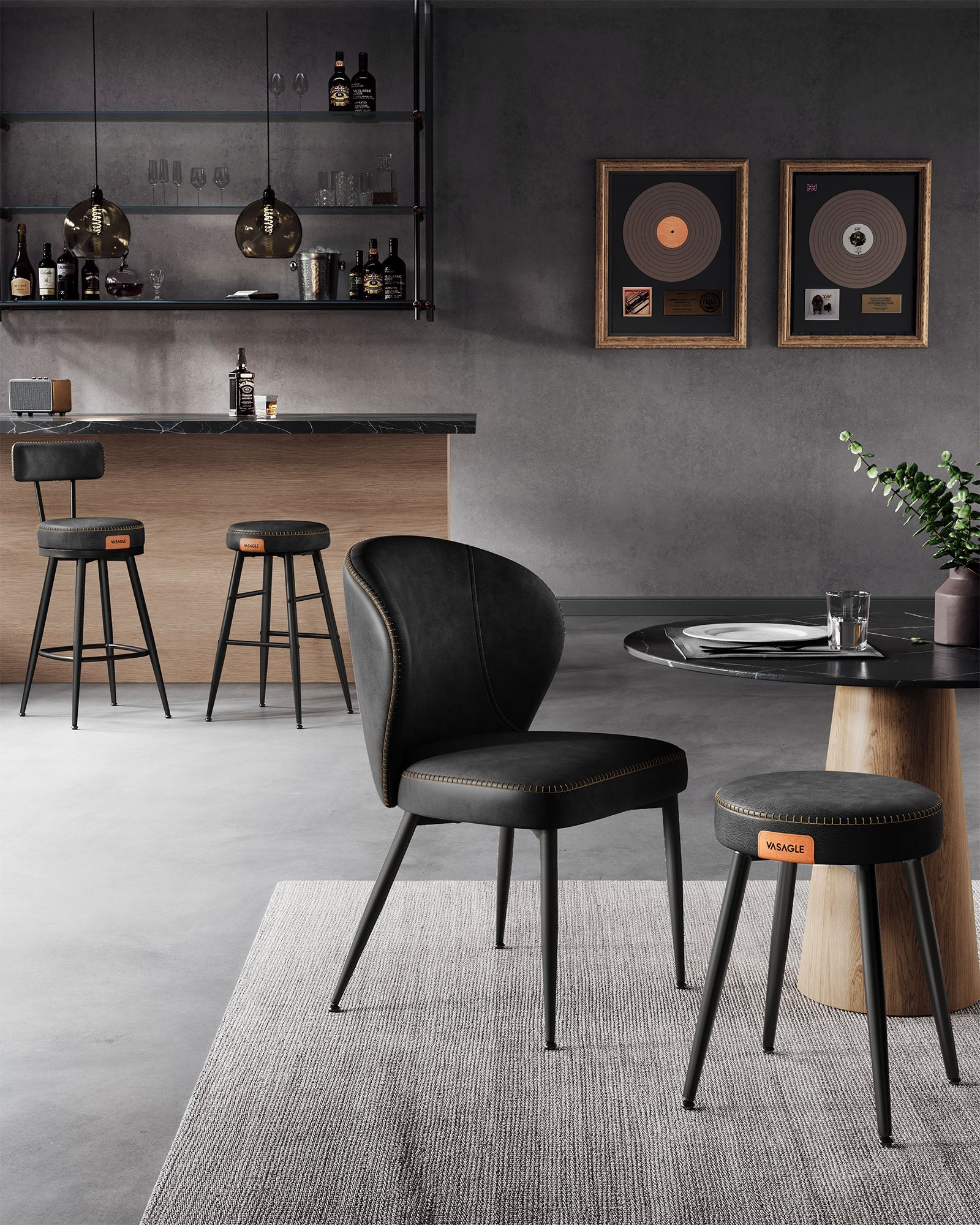 Ekho collection - Bar stools - Set of 2 - Industrial Design