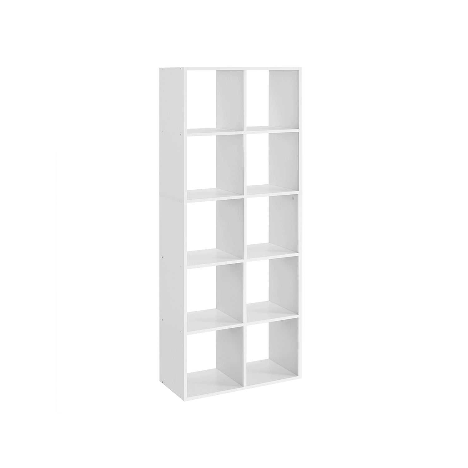 Bookcase - Living room cabinet - Storage cupboard - With 10 compartments - White