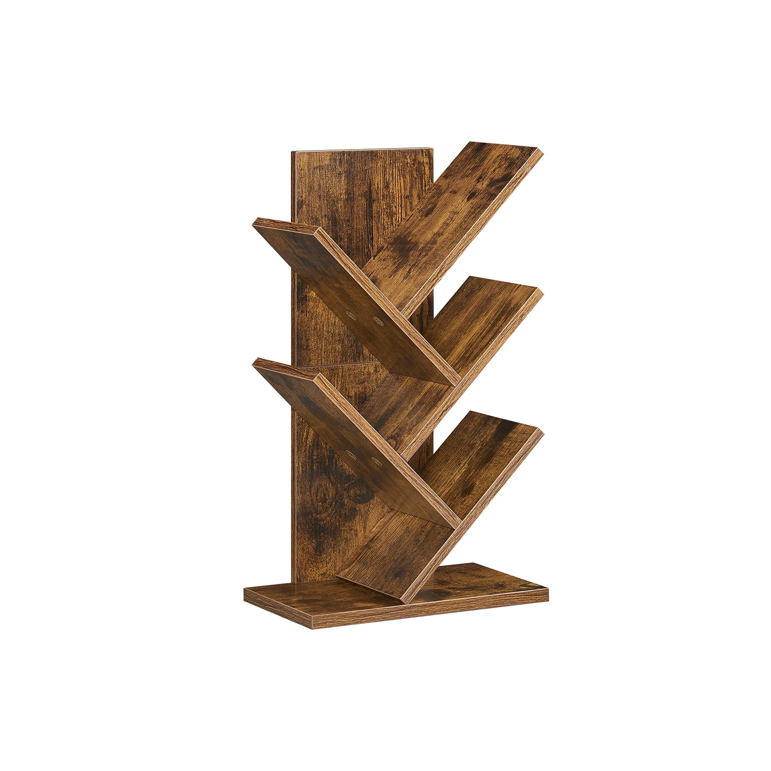Bookcase - Tree form - Space -saving - Vintage Brown