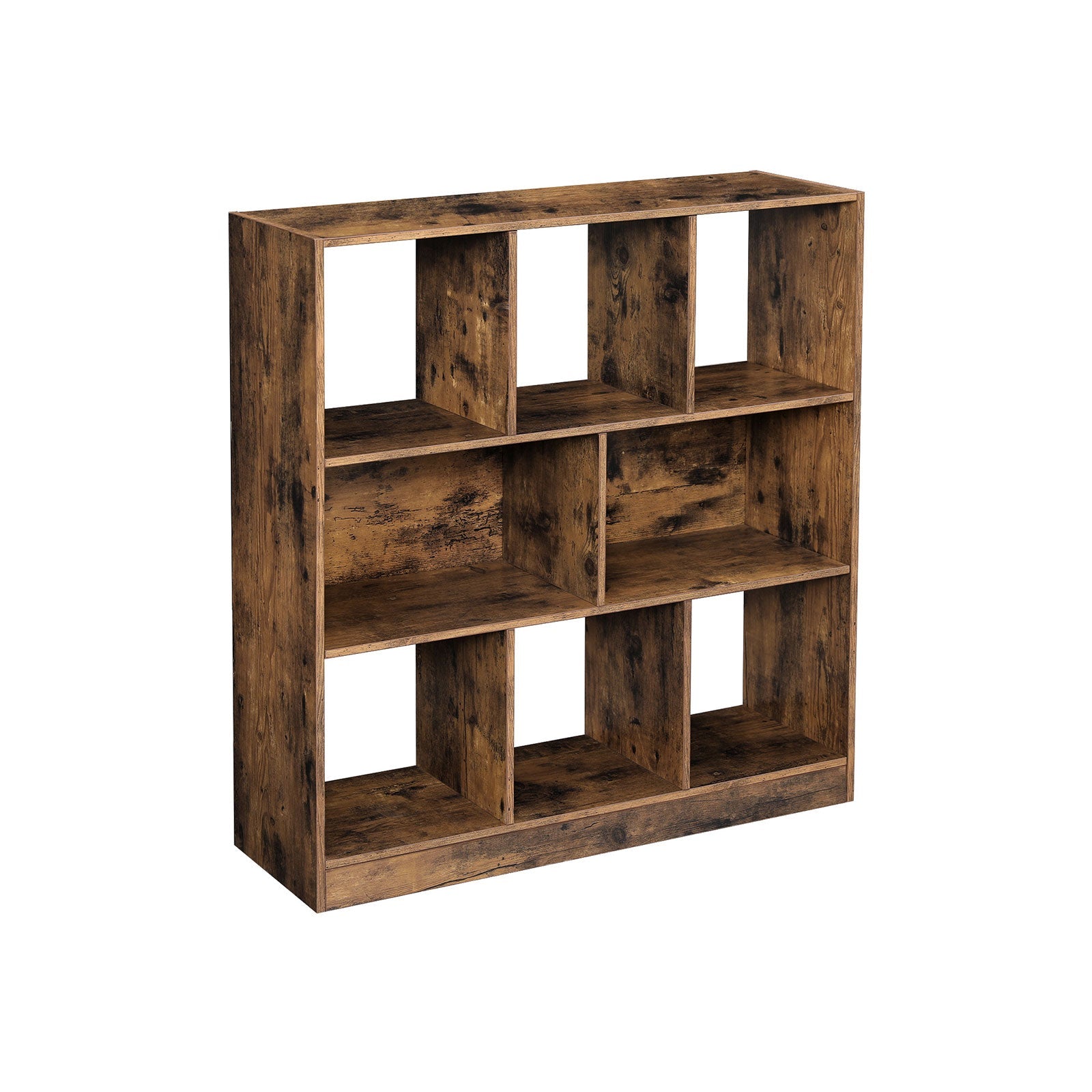 Bookcase - Kubus board - Storage cupboard with open compartments - Vintage Brown