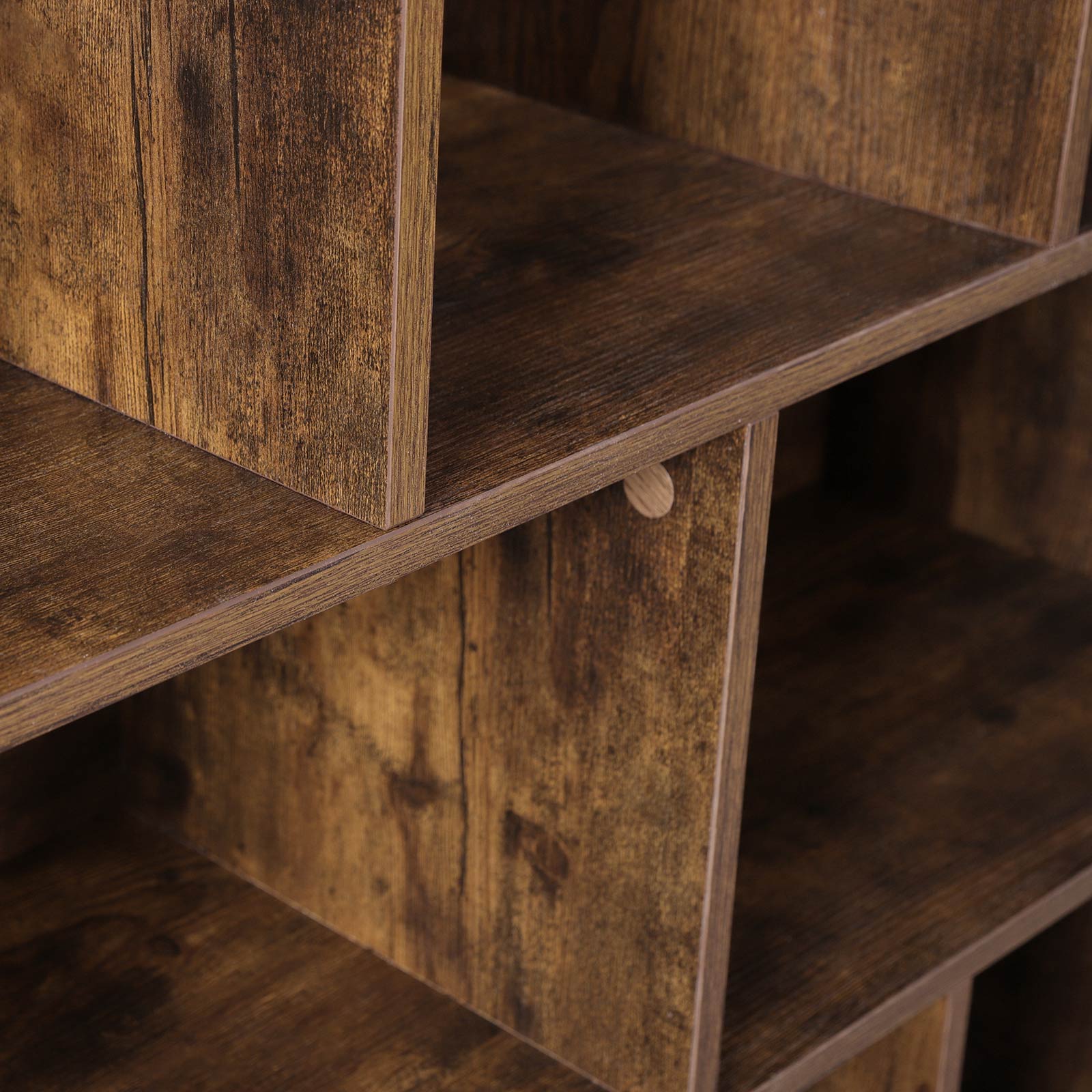 Bookcase - Kubus board - Storage cupboard with open compartments - Vintage Brown