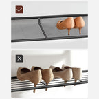 Shoe rack with 5 levels and surface for bags - Industrial - Brown / Black