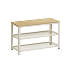 Shoe bench - 2 shelves - 73 x 30 x 45 cm - Brown/Black