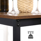 Bar table - High kitchen table - 60 x 60 x 92 cm - Steel frame
