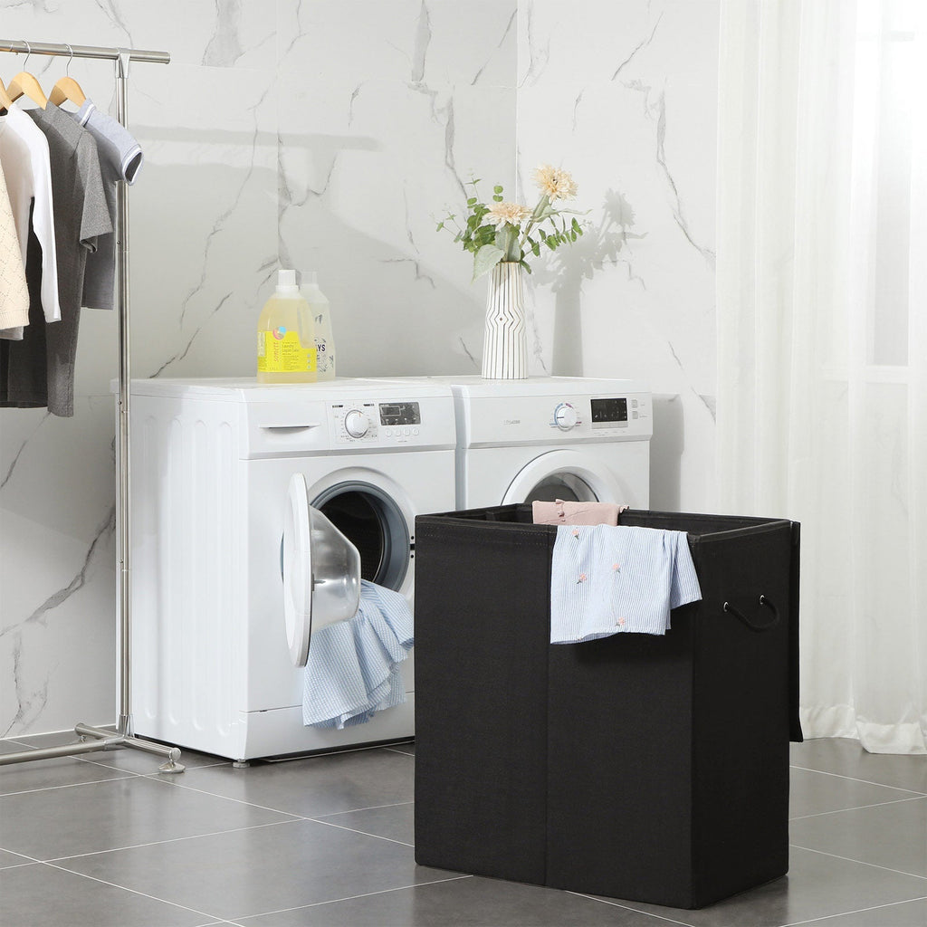 Laundry basket - 142 l - Washer with separate subjects - Black