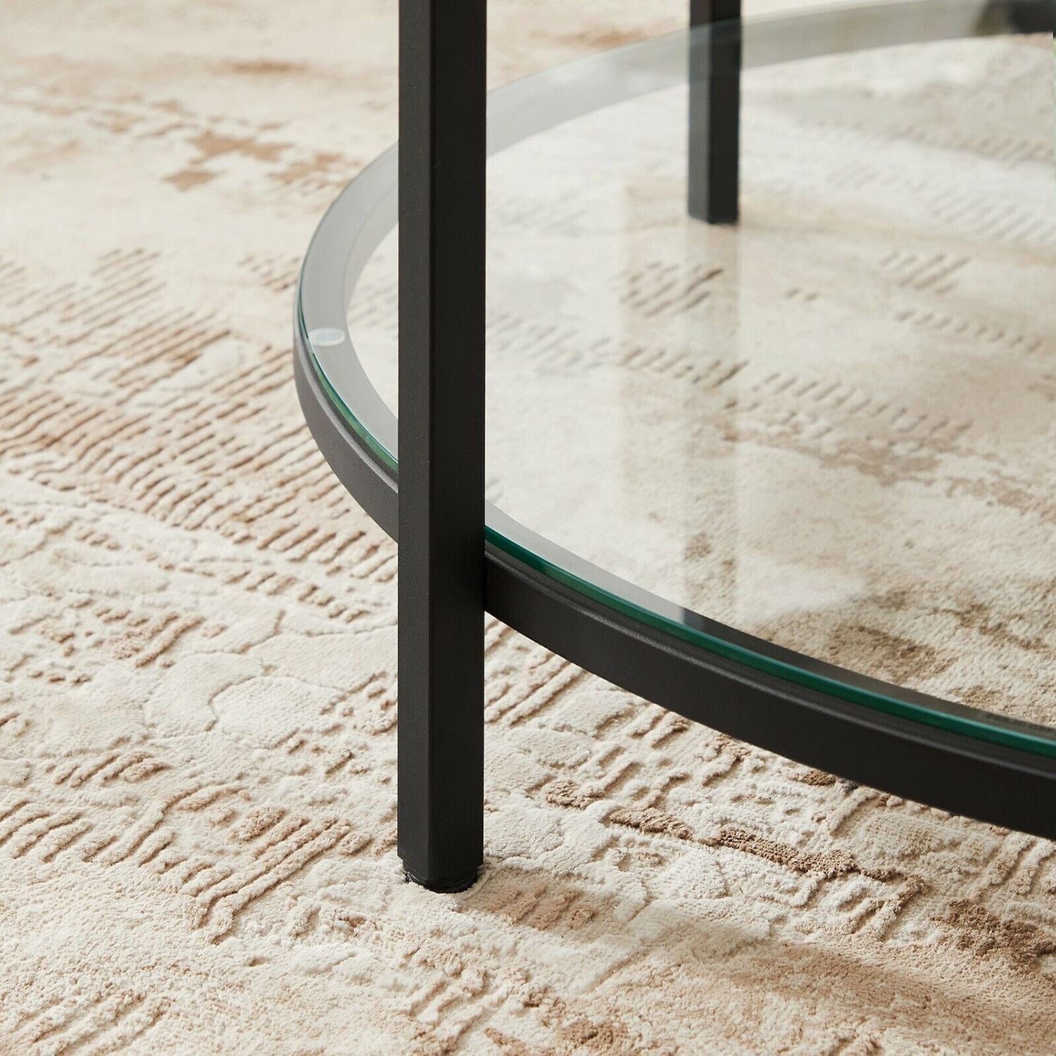 Coffee table with 2 shelves for the living room