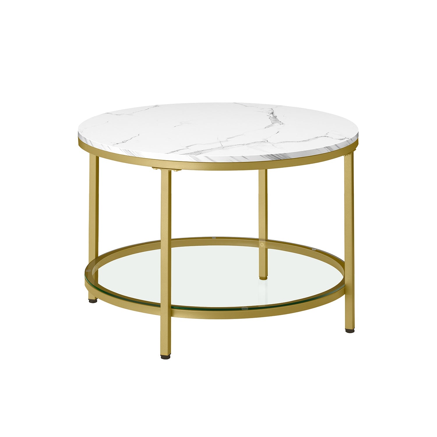 Coffee table-2 levels-Glass sheet-Marble black-ink black
