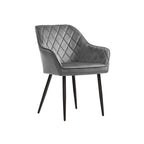 Dining room chair - Set of 2 - Chairs from Suede - Gray