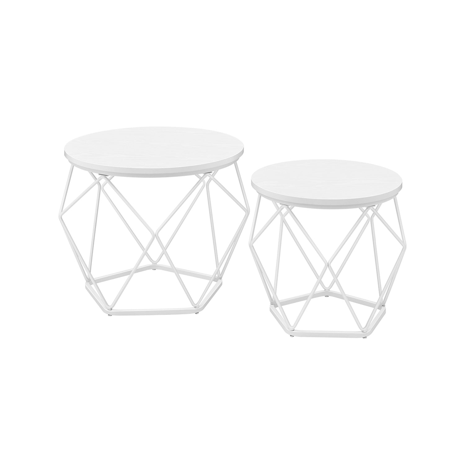 Coffee tables - Set of 2 - Industrial - Vintage Brown/Black