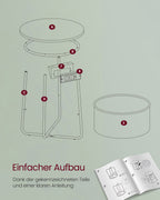 Side table - with charging station & socket - Bosgroen & Crèmwit