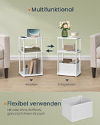 Side table with 3 shelves - 30 x 34 x 58 cm, Snow White